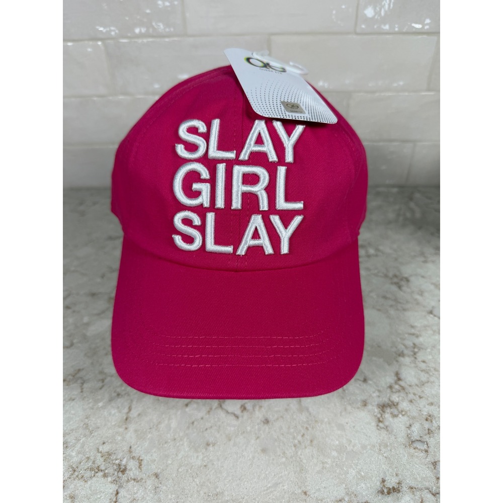 Queer Eye Slay Girl Slay Magenta Pink Embroidered Snapback Baseball Hat